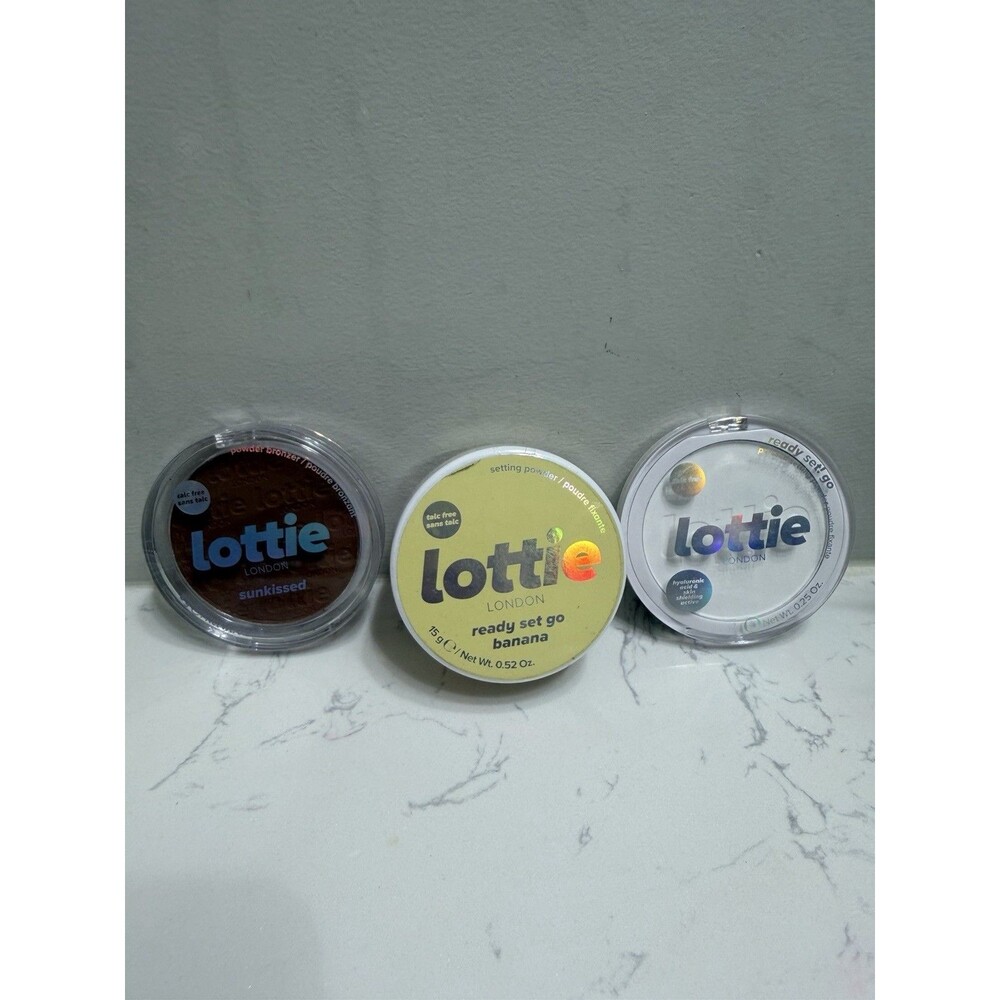 Lottie London Makeup Bundle 3pcs Powder Bronzer Setting Powder Banana Powder